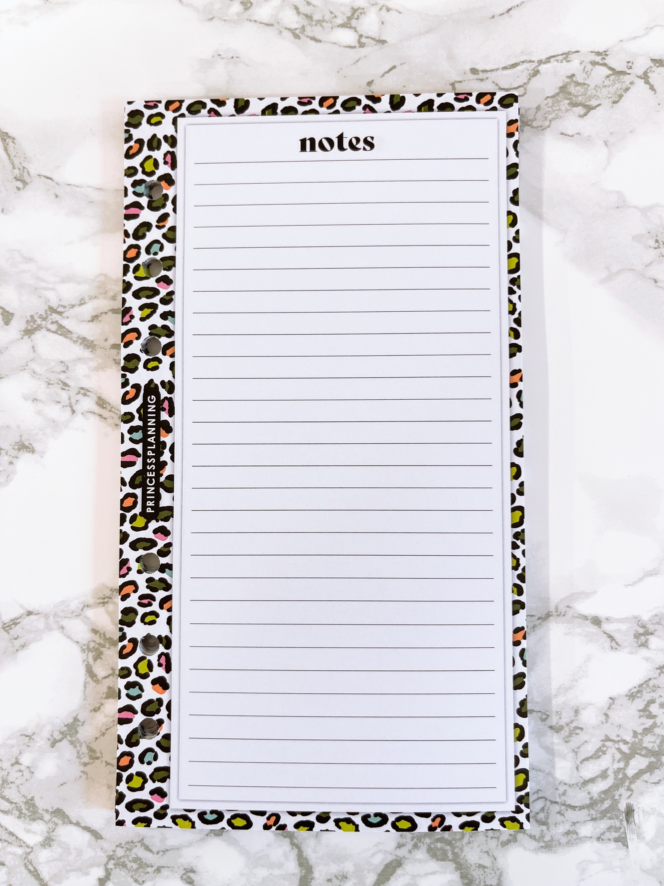 Petite Planner Leopard Print Theme Note Paper Insert